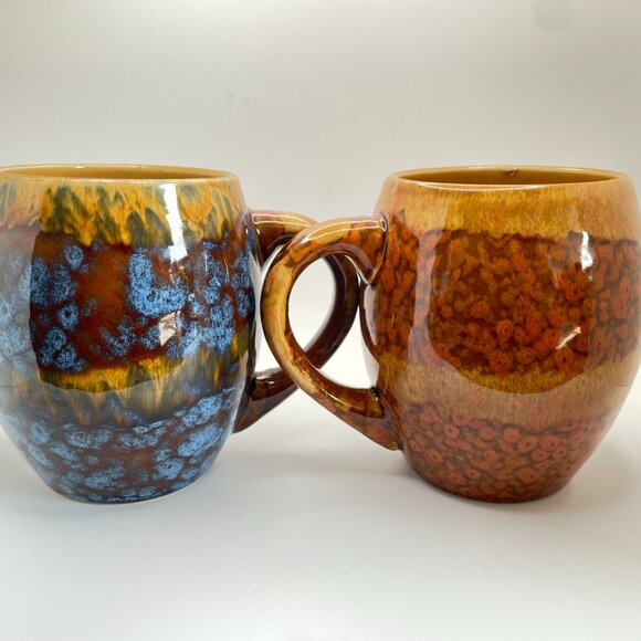 Vintage MCINTOSH POTTERY Mugs Handmade Collectible Coffee Tea Hand Warmers Large - Picture 3 of 8